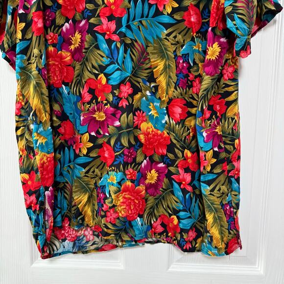 Bentley Women's Floral Button Down Short Sleeve Top Size 20W - Picture 3 of 16